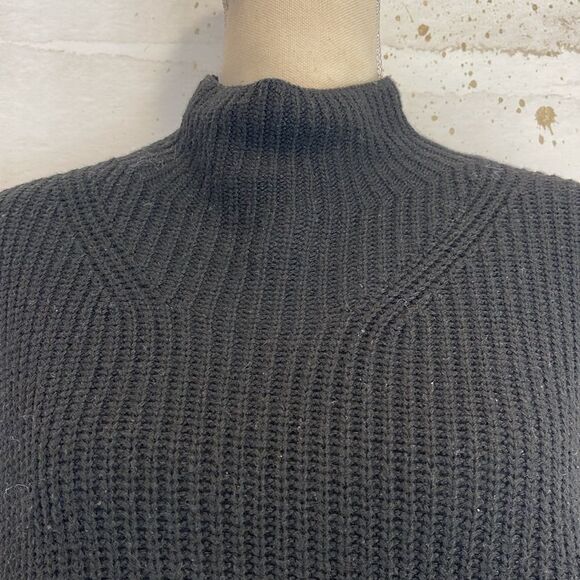 Rails Black Long Sleeve sweater “Claudia” with small slits on side - Picture 2 of 6